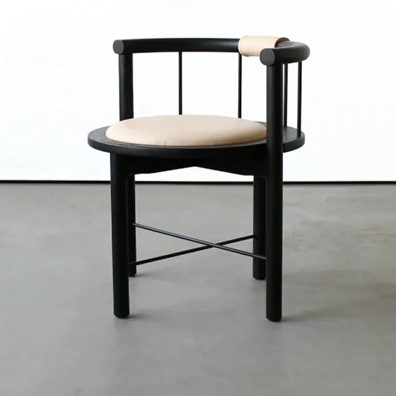 

Vintage Wabi-Sabi Solid Wood Dining Chair Modern Minimalist Light Luxury Chair Confortable Et Durable Dining Room Furniture