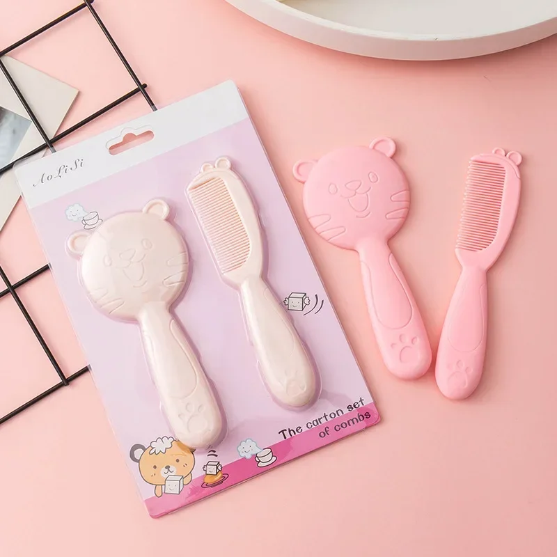 Cor dos desenhos animados seguro bebês pente escovas de cabelo do bebê recém-nascidos-bebês macio pente escova de cabelo do bebê para crianças pentes meninos meninas presentes