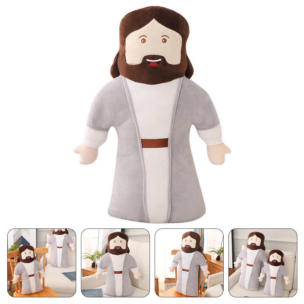 Stuffed Jesus Supple Jesus Plush Creative Jesus Pillow Toy Couch Bed Jesus Pillow Ornament