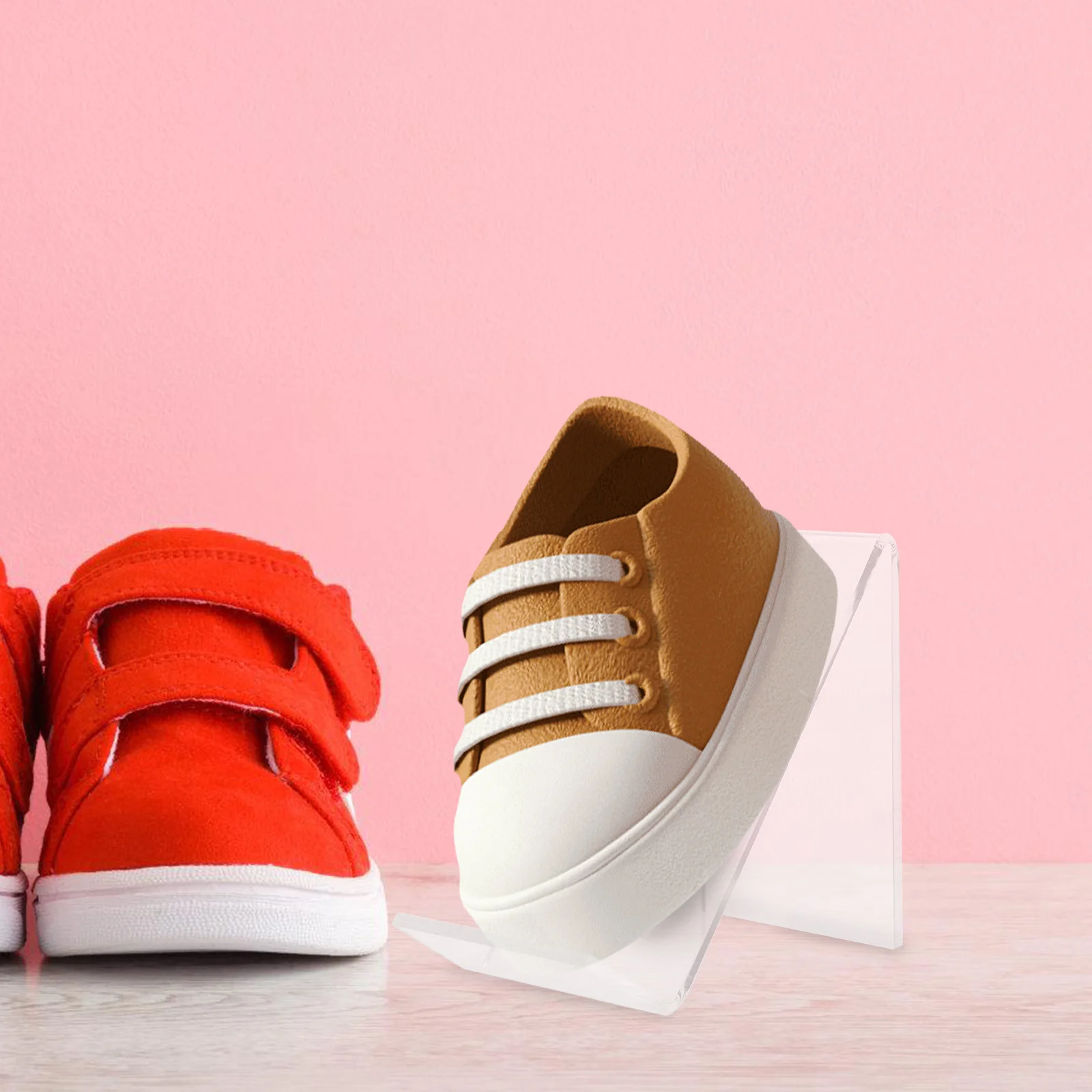 

6Pcs Transparent Acrylic Shoe Display Stand Sturdy Shoe Rack for Shoes Sneakers Sandals Acrylic Display Rack