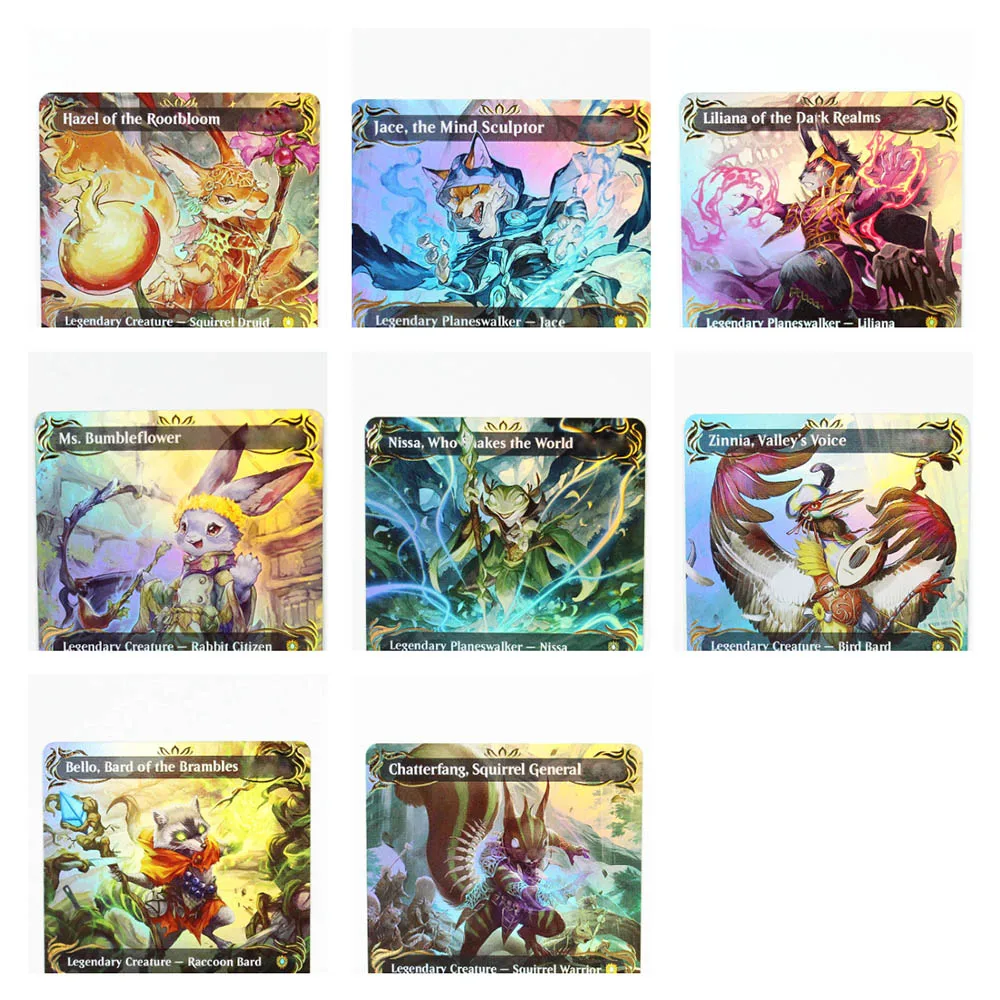 BLC ยกฟอยล์ TCG Magical Proxy การ์ดคุณภาพ Chatterfang Rootbloom Liliana Bumbleflower Gathering Board การ์ด Proxy