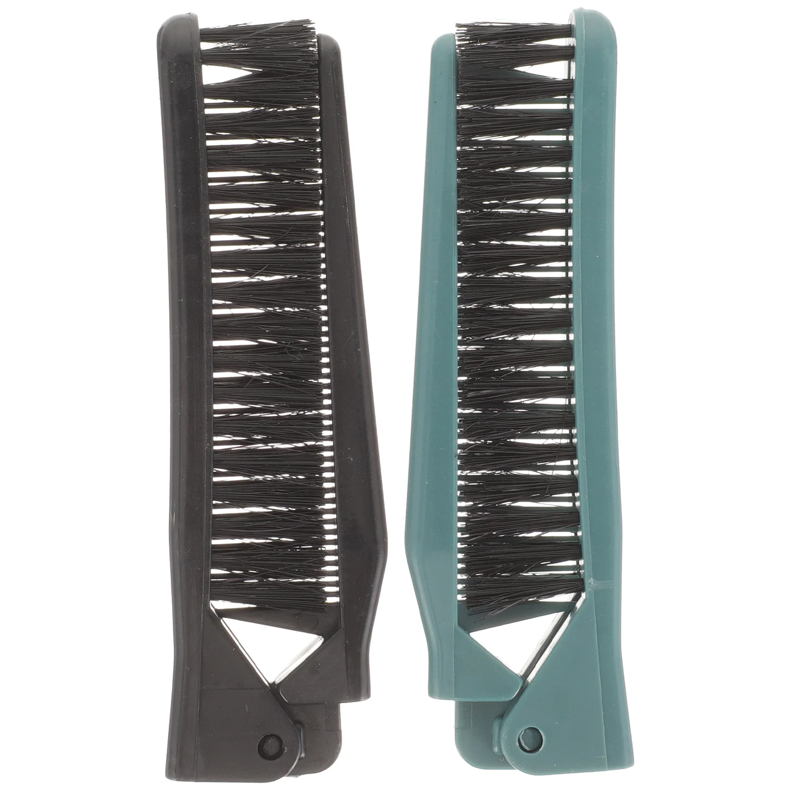 

2 Pcs Hair Comb for Men Double Teeth Folding Curly Wigs Human Salon Travel Foldable Brush