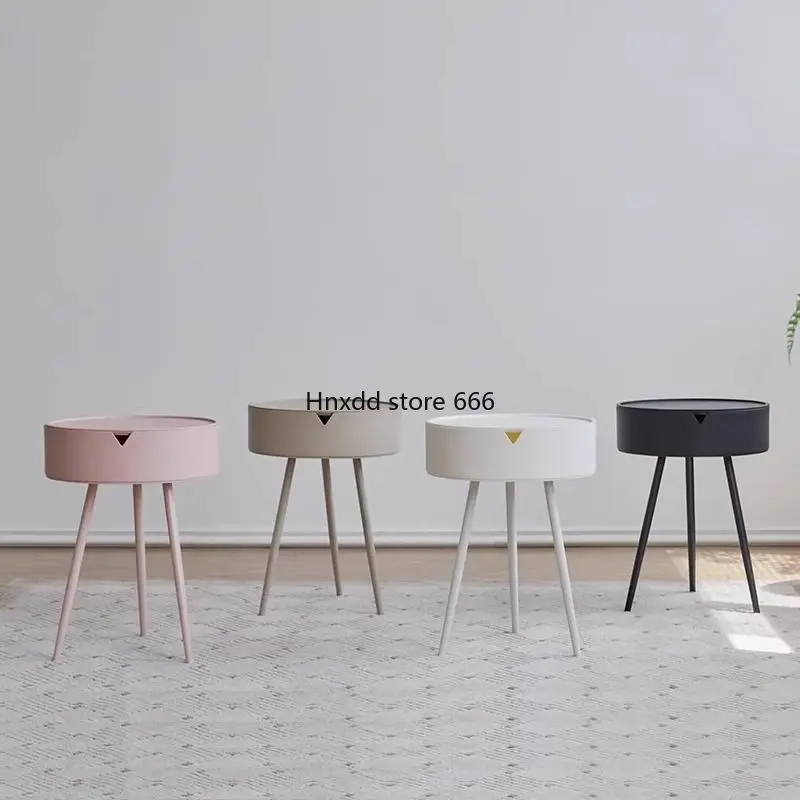 Bedroom storage cabinet simple bedside rack small bedside table fan image 4
