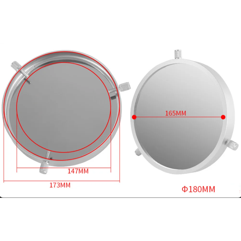 Accessoires universels pour télescope d'équilibrage, film solaire, filtre éclipse solaire, film Bader pour l'observation solaire, 180mm, 147mm-173mm