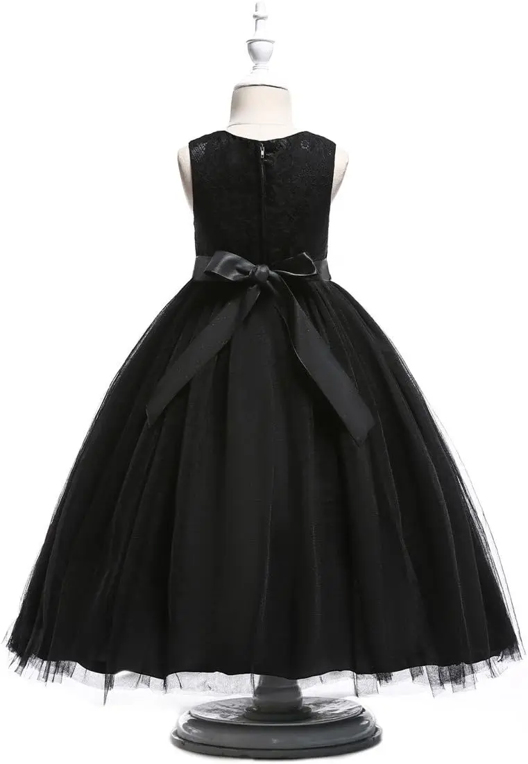 Gaun Pengiring Pengantin Model Putri Elegan Berbahan Tulle dengan Renda, Gaun Panjang Model A-Line untuk Pesta Pernikahan, Pesta, dan Acara Resmi