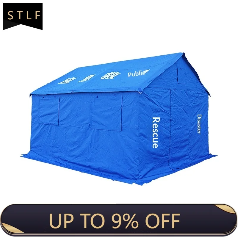 

Ridge Tent 12-Person 4-Season Waterproof Oxford Fabric Outdoor Emergency Rescue Disaster Relief Camping Tent with Carry Bag