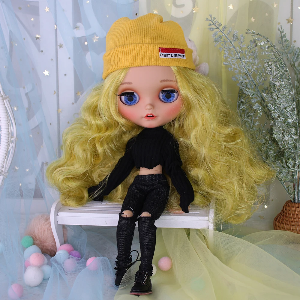 ICY DBS Blyth 1/6 Puppe 30cm Gelb-grün haar Tan Haut frosted Gesicht bjd puppe vollen satz SD