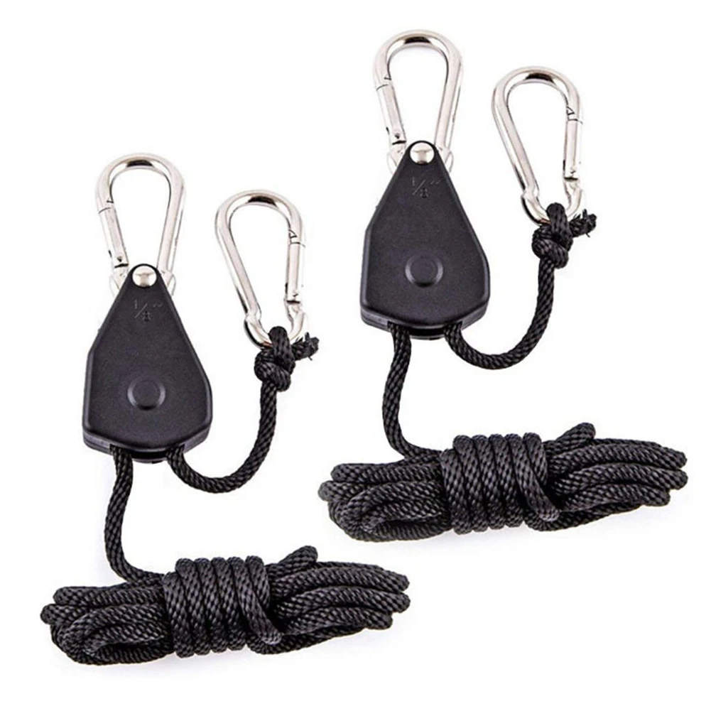 Plant Grow Ropes Light Adjustable Reinforced Hangers Hanging Ratchet Pulley Grow Duty Rope Pulley Duty Clip