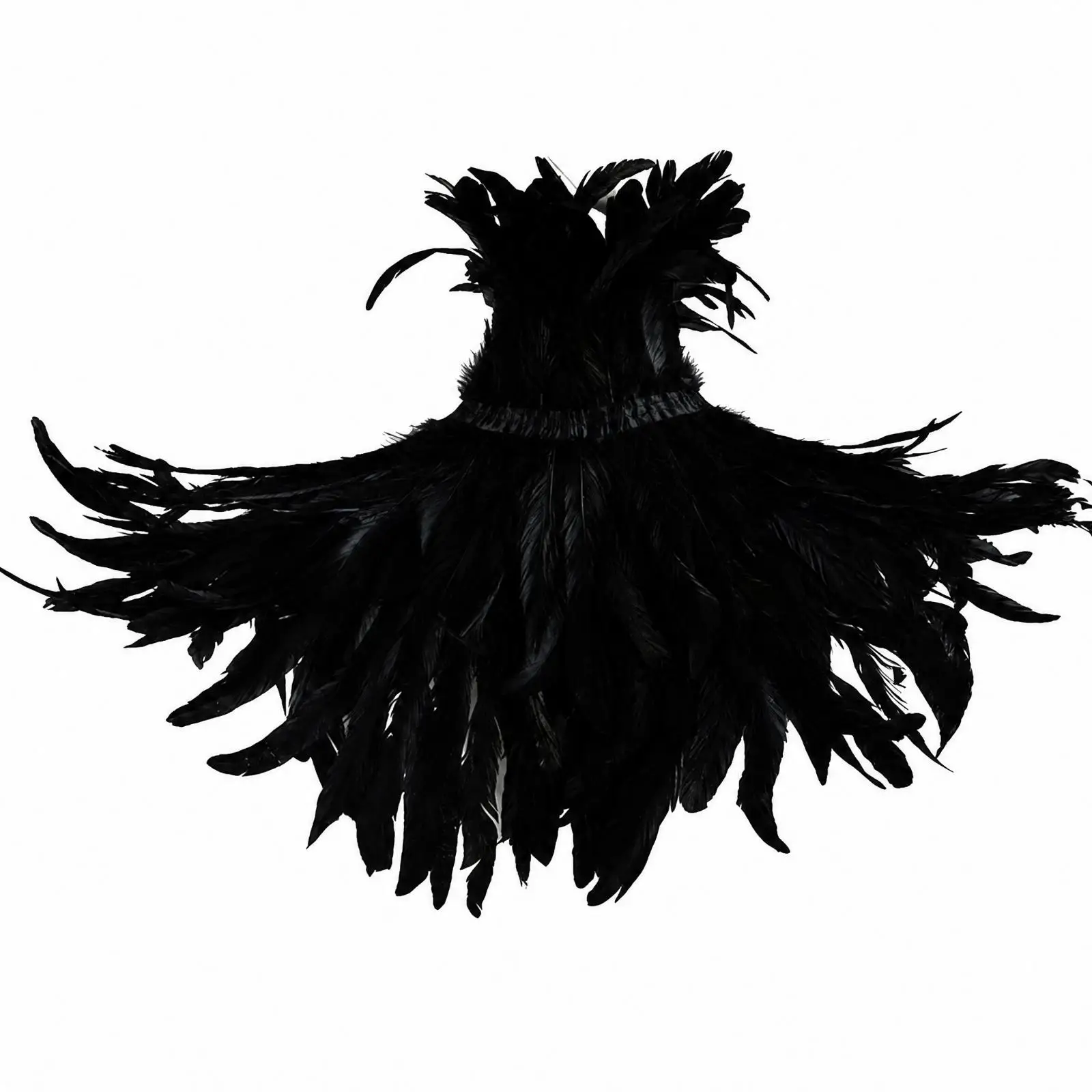 Feather Shoulder Cape Textured Costume Accessory Elegant for Halloween Costumes