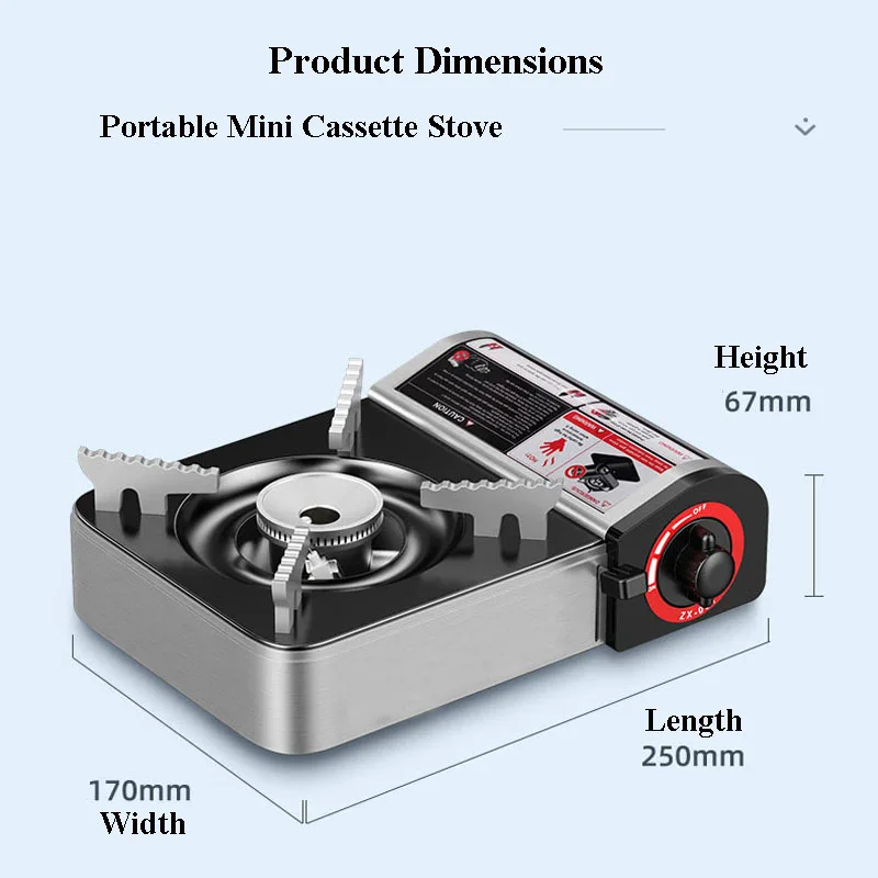 Outdoor Mini Cooker Camping Hiking Picnic Portable Fishing Hunting Warmer Card Cassette Gas Stove Barbecue BBQ Cooking Kitchen