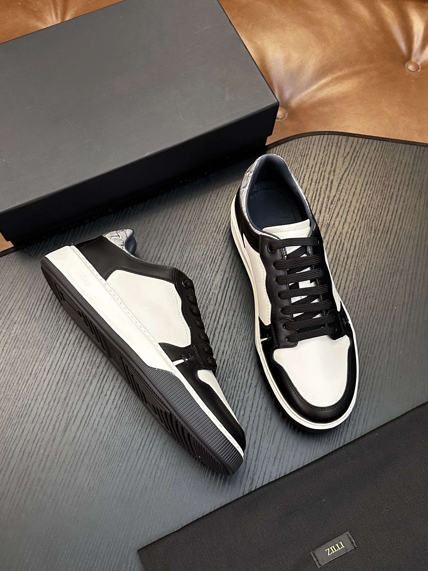 OECHSLI Shoes Cowhide Sneakers 2026 new casual comfortable embroidery genuine leather soft shoes Men European big size 38-46