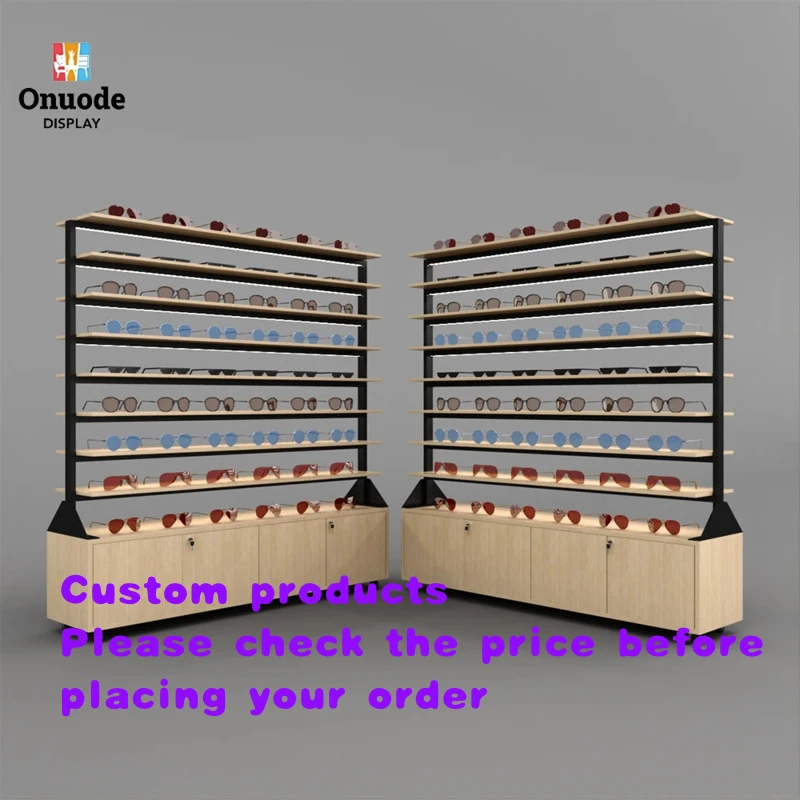 custom.Luxury Custom LED Eyewear Display Cabinets | Durable Optical Furniture & Retail Showcase Design