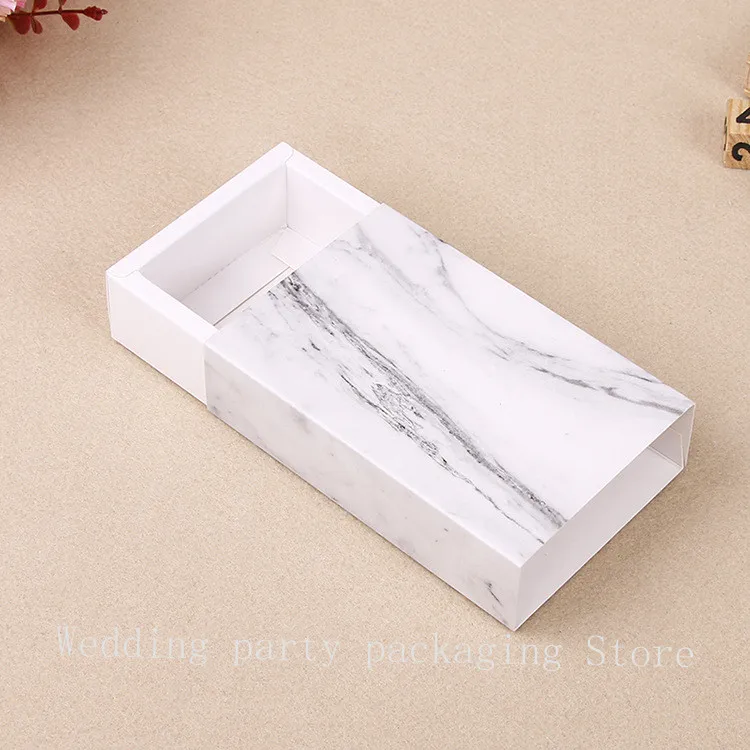 Handmade Drawer box Mutli size paper gifts boxes Marbling style candy wedding cake Package kraft home party suppiles box package