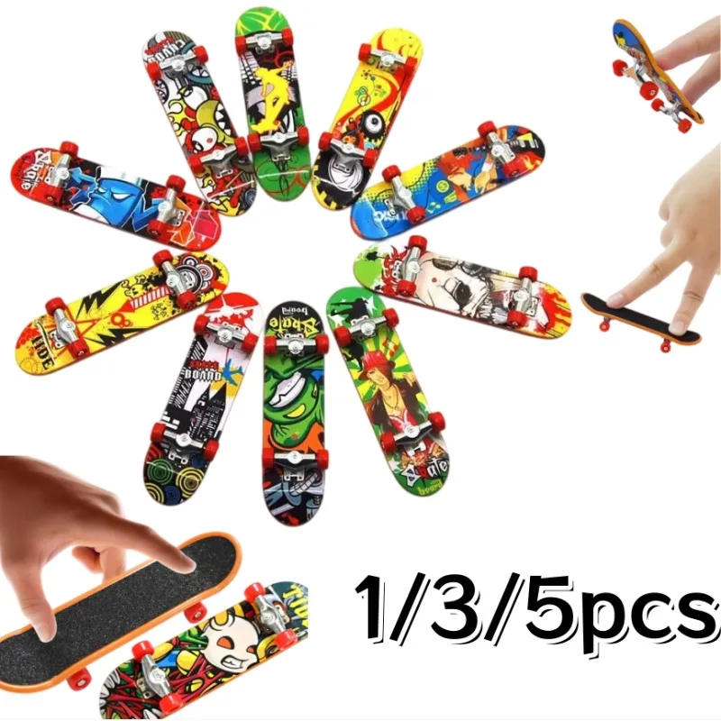 1/3/5pcs Puzzle Toy Mini Finger Skateboard Novelty Anti-slip Fingertip Fingerboard Anti Stress Sensory Toys for Boys Party Gifts