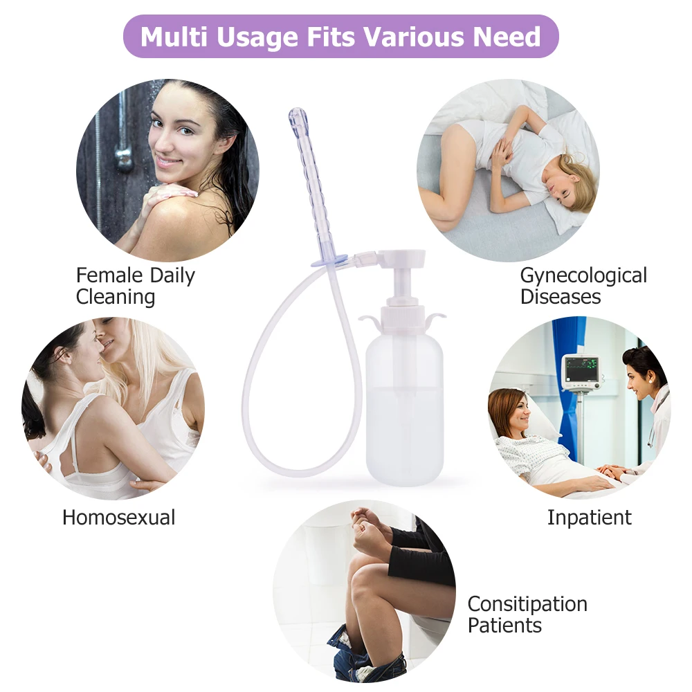 Vaginal Clearner Anal Douche Enema Tool Reusable Medical Vagina Irrigator Ass Anus Cleaning Syringe Female Vagina Washer