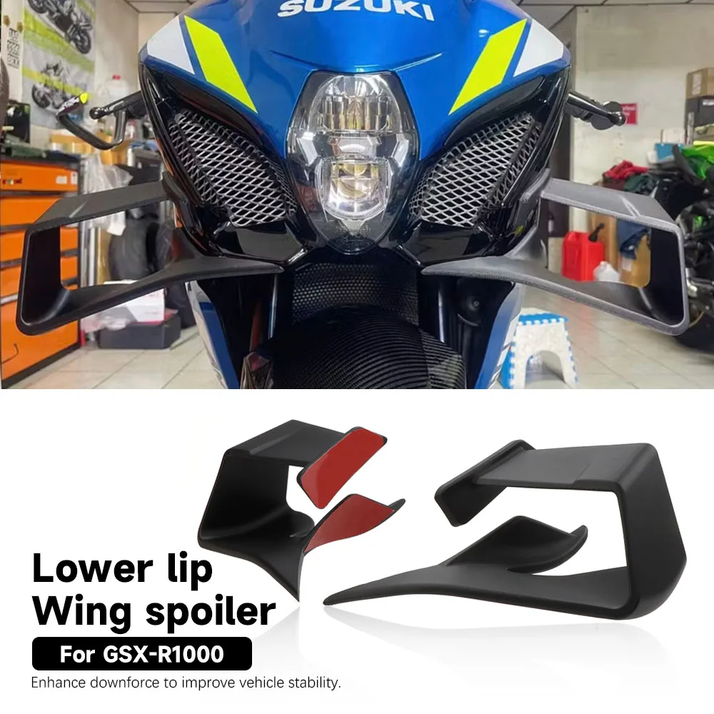 For SUZUKI GSX-R1000 GSXR1000 GSX R1000R 2017-2023 2024 Motorcycle Front Spoilers lower lip Wing Side Fairing Fixed GP WINGS