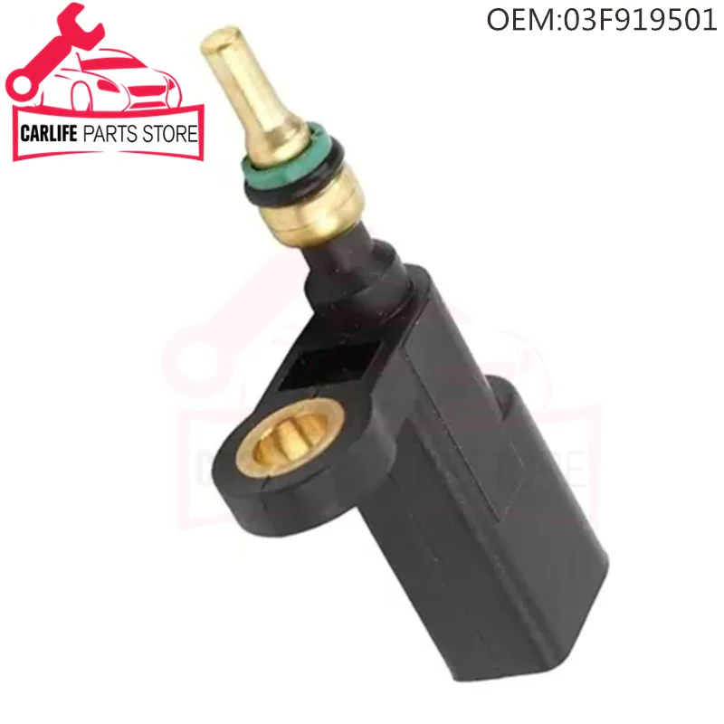 03F919501 For Volkswagen VW Golf MK7 Jetta MK6 Beetle Audi A3 A8 Q3 1.2T / 1.4T Coolantย Water Temperature Sensor 03F919501A