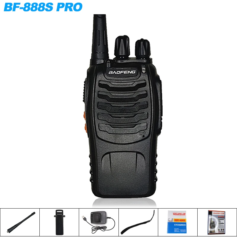 Baofeng BF-888S Pro Walkie Talkie ไร้สายสําเนาความถี่สนับสนุน Type-C ชาร์จแบบพกพาวิทยุสองทาง BF888S อัพเกรดใหม่