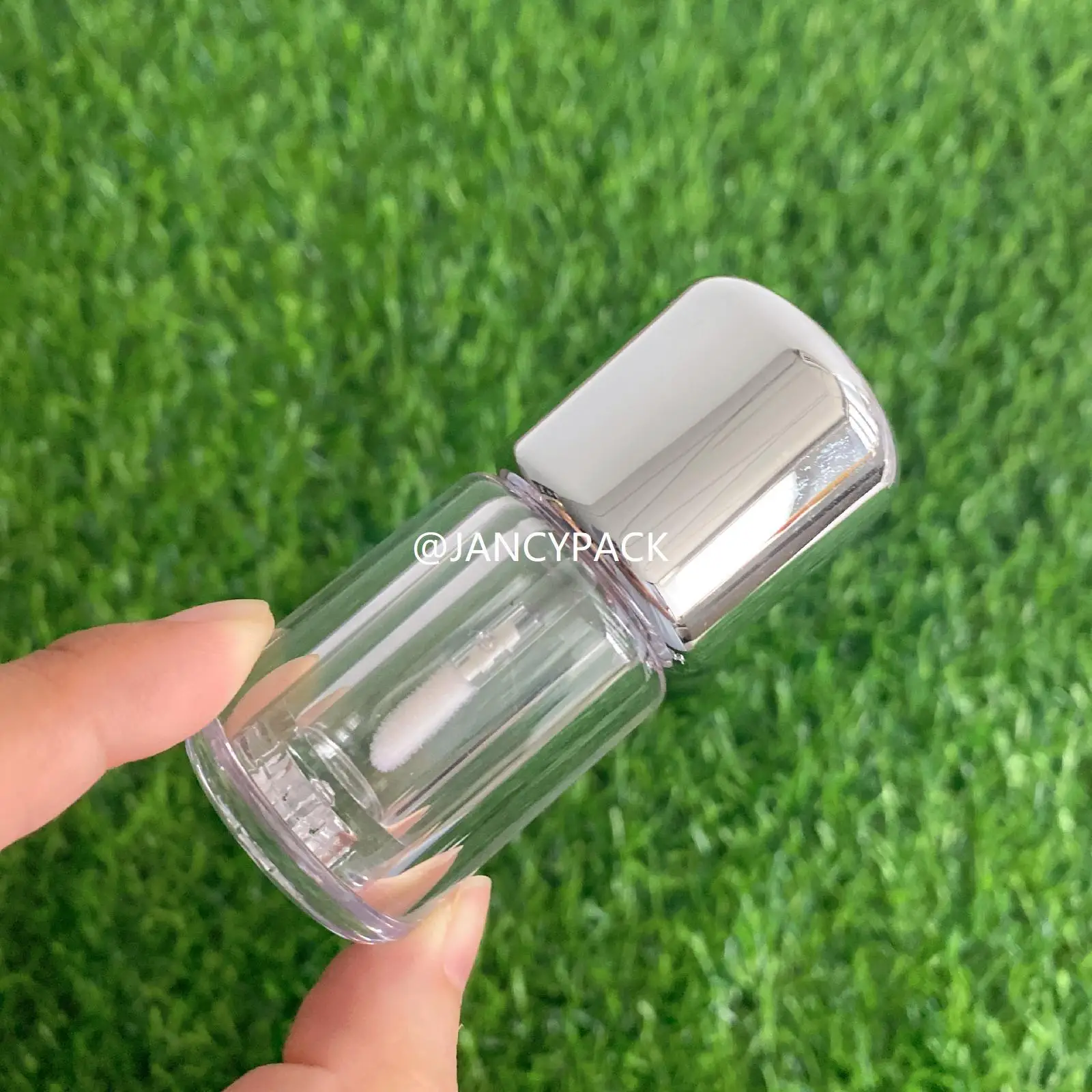 10 Uds. Mini botellas vacías de brillo de labios coloridas de oro rosa únicas, etiqueta privada personalizada, tubos de brillo de labios para niños lindos de 3ml con varita