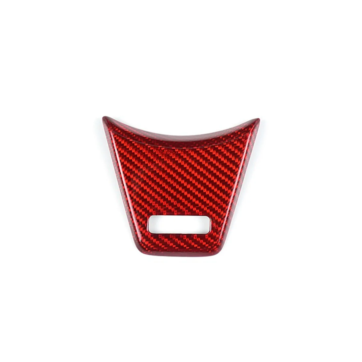 Real Hard Carbon Fiber Sticker for 2022 2023 Car Steering Wheel Button Frame Interior Trim(Red)