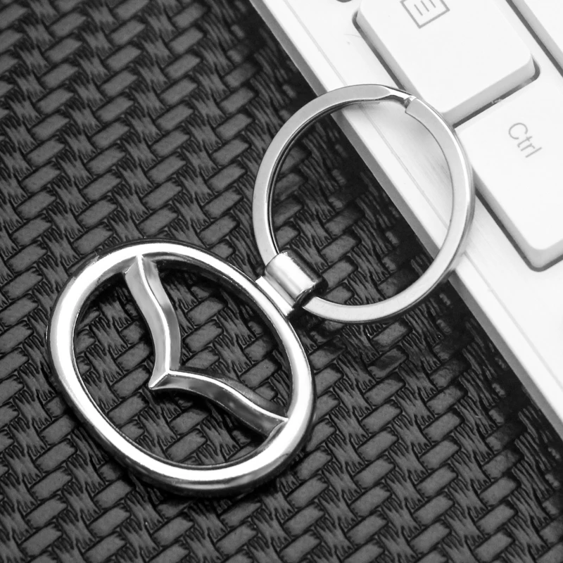 Creative Gift Hollow Pendant Metal Keychain Car Key Ring Men And Women Pendant Car Accessories For Mazda 3 5 6 8 CX5 CX-7 CX-9