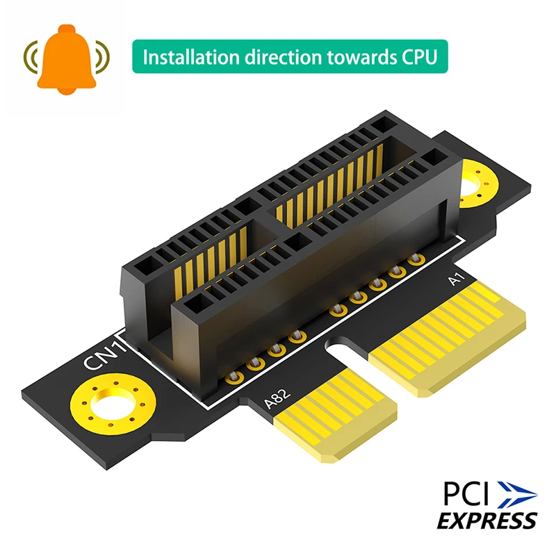 PCIE X1 3.0 kartu Riser pria, papan konverter adaptor Riser pria ke Wanita terbalik PCI Express 1X hingga 1X untuk 1U Server PC 20mm