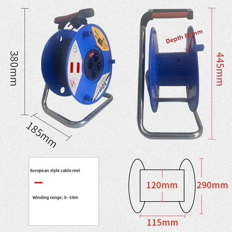 Outdoor Cable Reel 20m 30m  Extension Power Cord Cable Reel