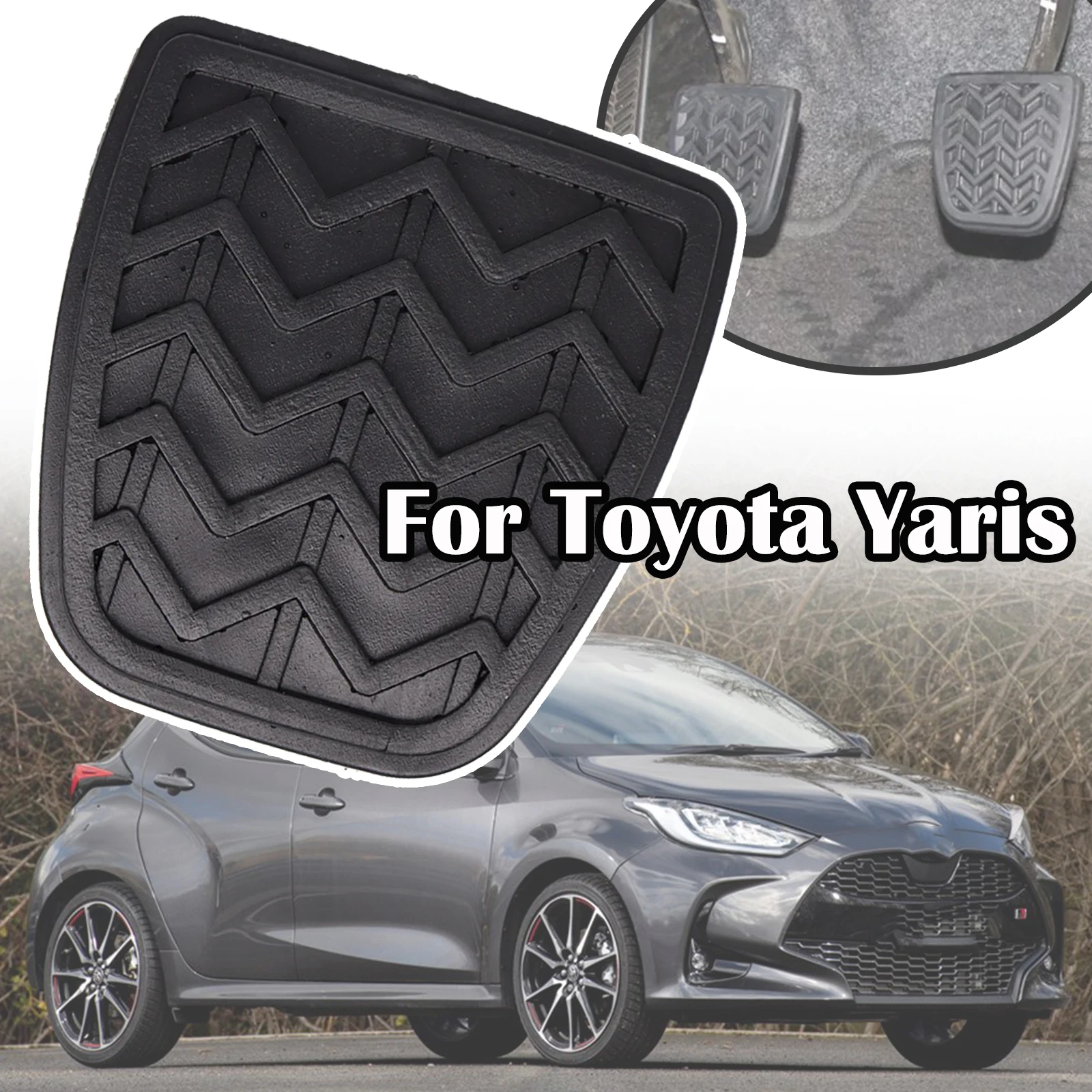 

For Toyota Yaris XP10 2000 2001 2002 2003 2004 2005 Platz Vitz Car Rubber Brake Clutch Foot Pedal Pad Covers Accessories