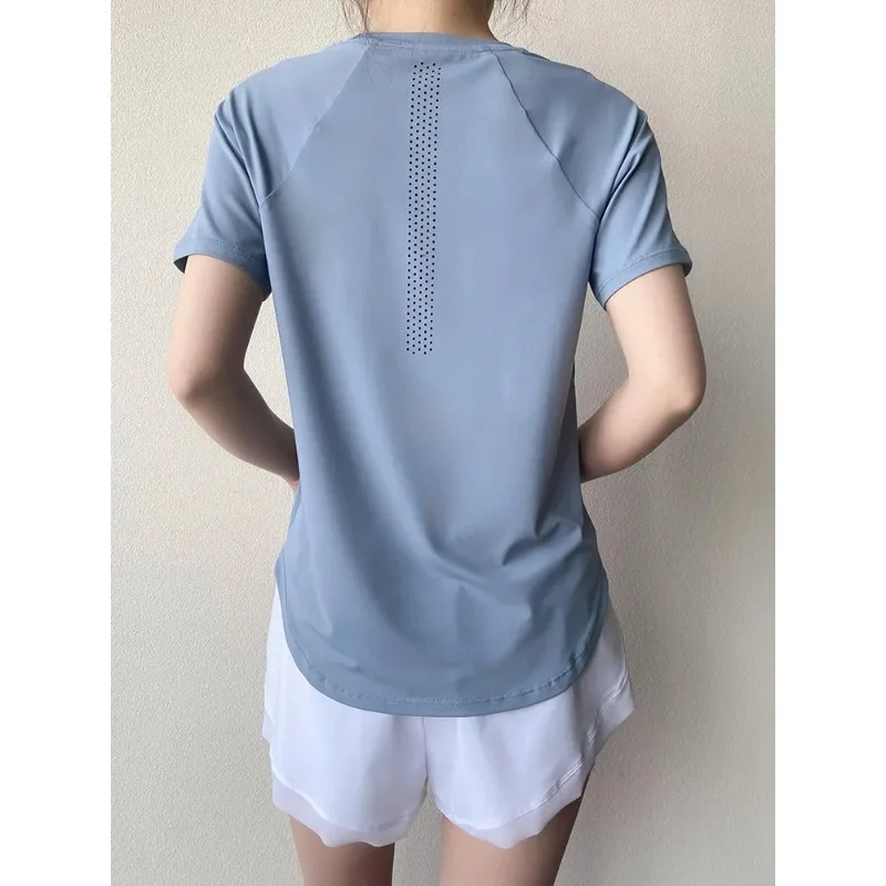 

Sportswear Woman Gym Yoga Clothes Women T-Shirt Short Sleeve Quick Dry Fitness Top Breathable Running Shirt Yoga Wear