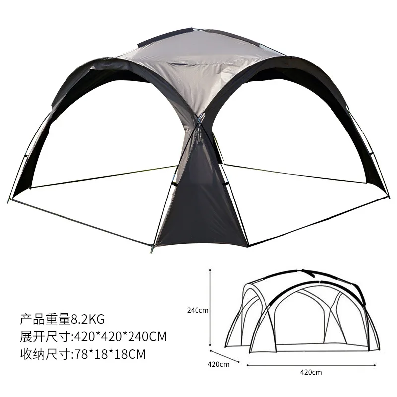 6-10P Outdoor Folding Tent Instant Pop Up Tent Portable Automatic Waterproof Camping Tent With Canopy For Hiking Picnic Family