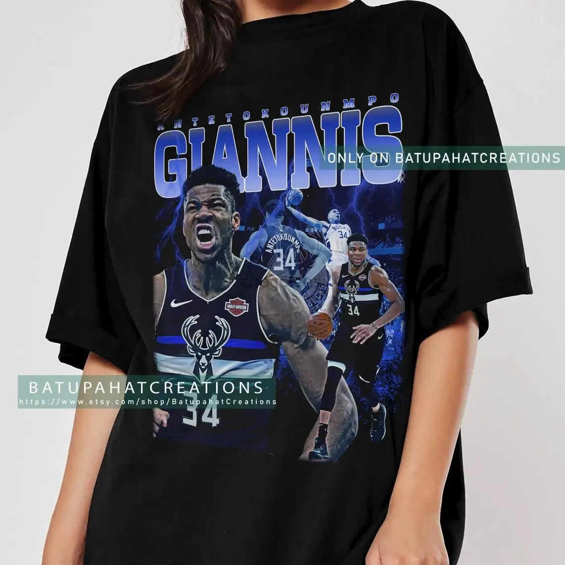 Giannis Antetokounmpo Shirt Greek Freak Vintage Graphic TShirt Player basket Unisex girocollo UVS114