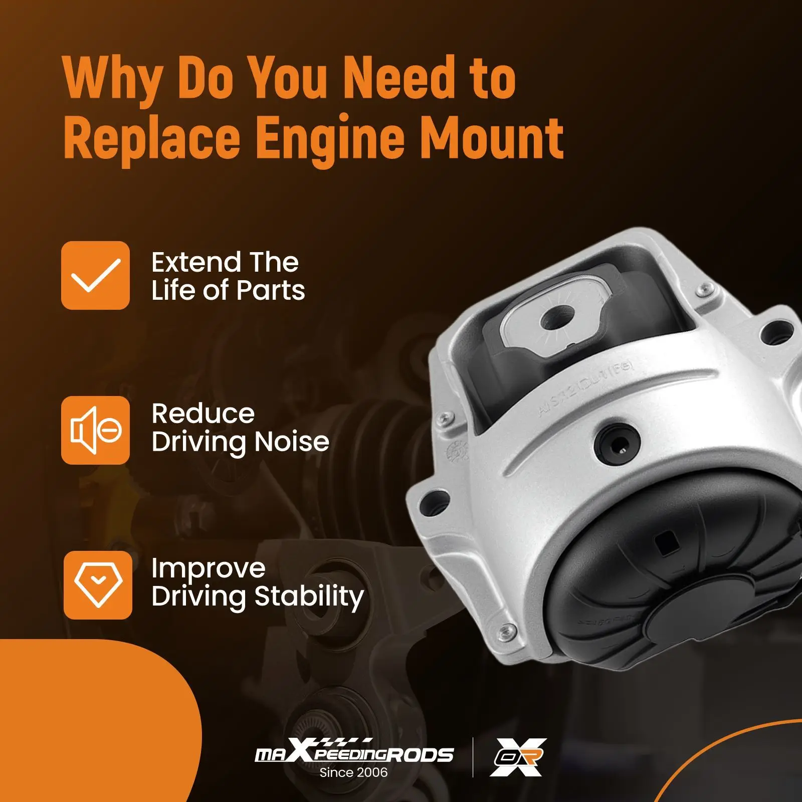 

Front Motor Mount Kit For Audi A4 A5 Quattro Auto Trans 2009-2016 8R0199381AK