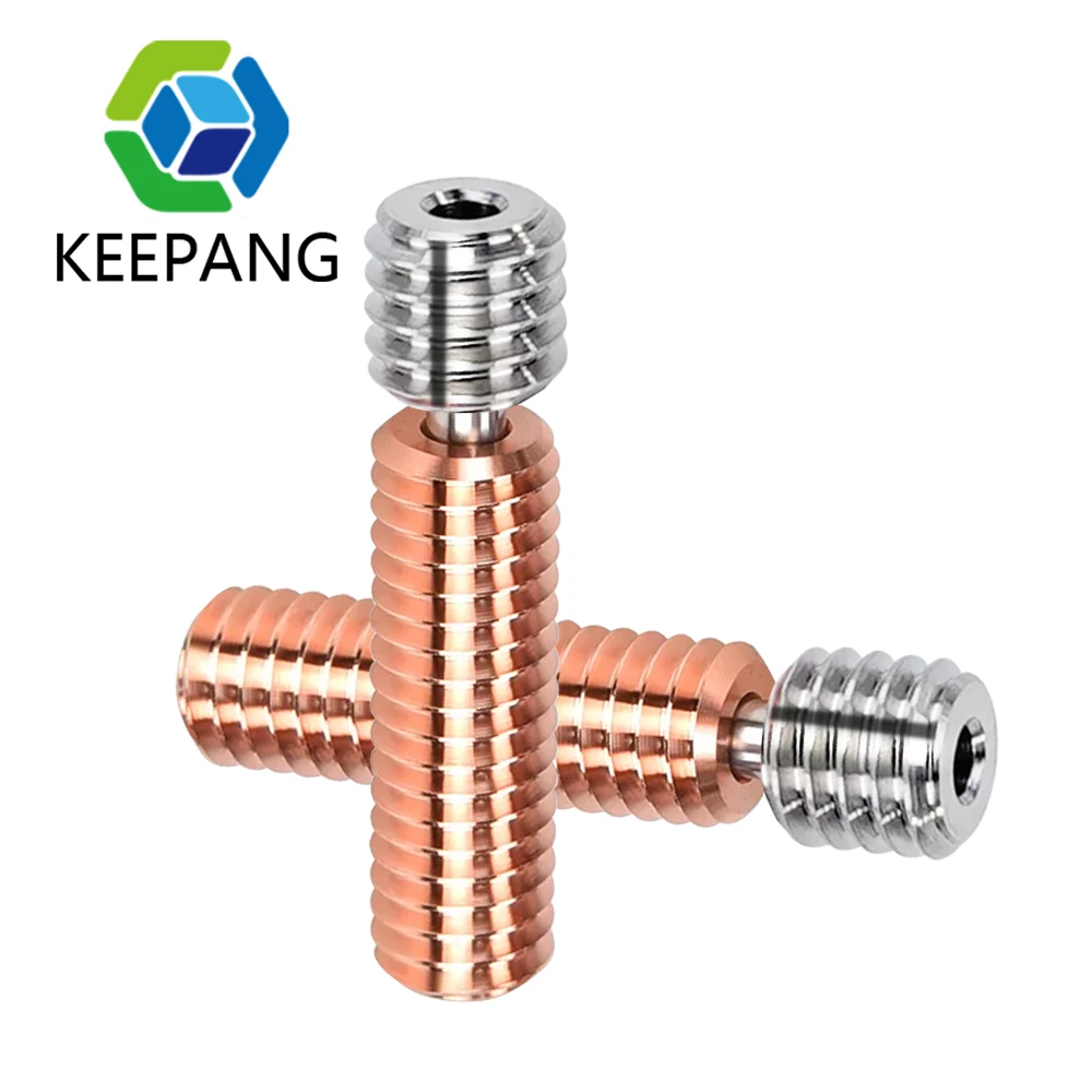 

1PC Bimetal TC4 Chrome Zirconium Copper MK8 Throat Mini Heat break M6 *26 For 3D printer