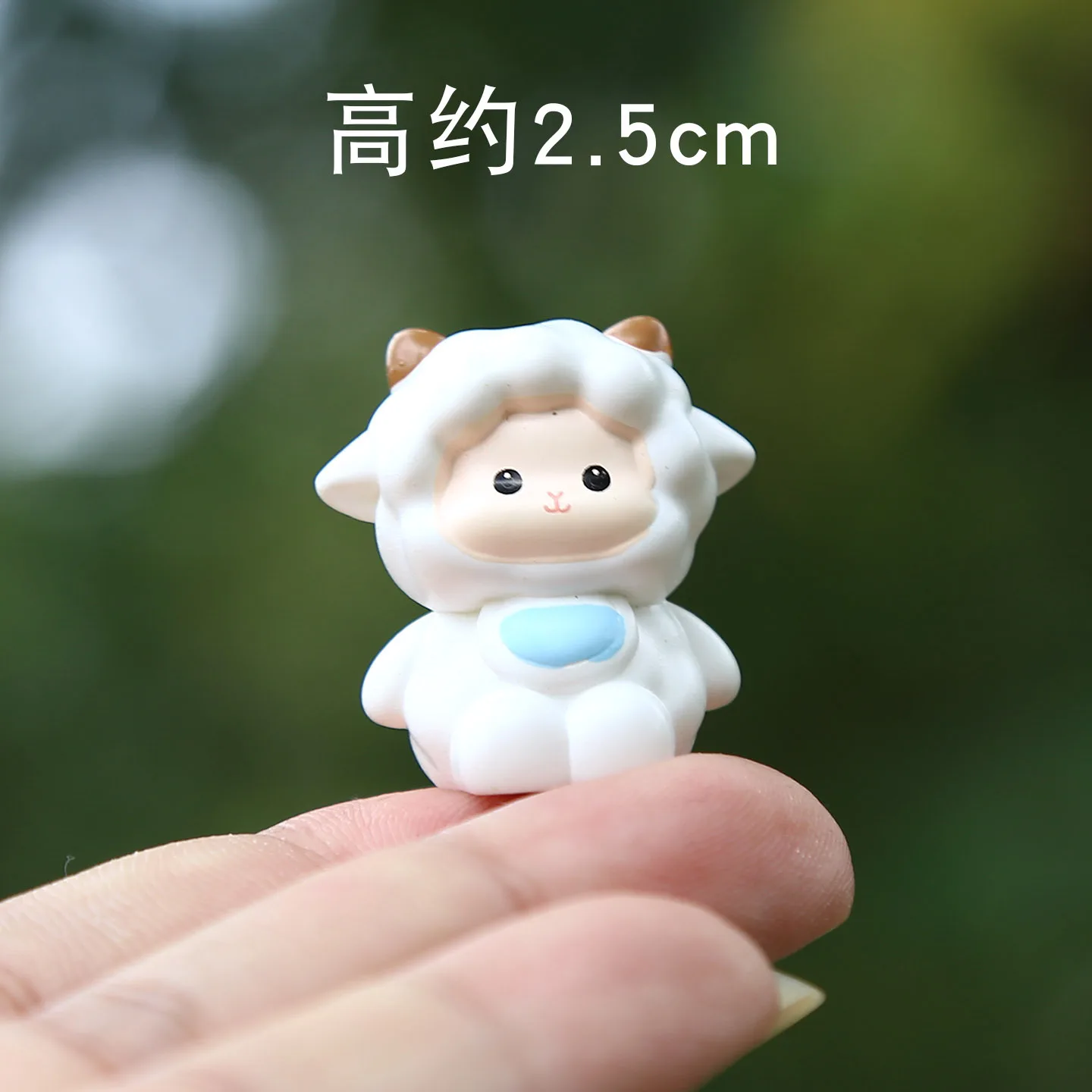 1개 신상 미니 레진 동물 인형 장난감 만화 강아지/개구리/카피바라/양 장난감 모델 힐링 데스크탑 장식품