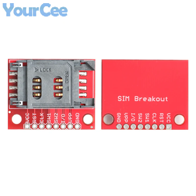 2pcs/1pc SIM Card Socket Breakout Holder Adapter Plate Module with Pin Header