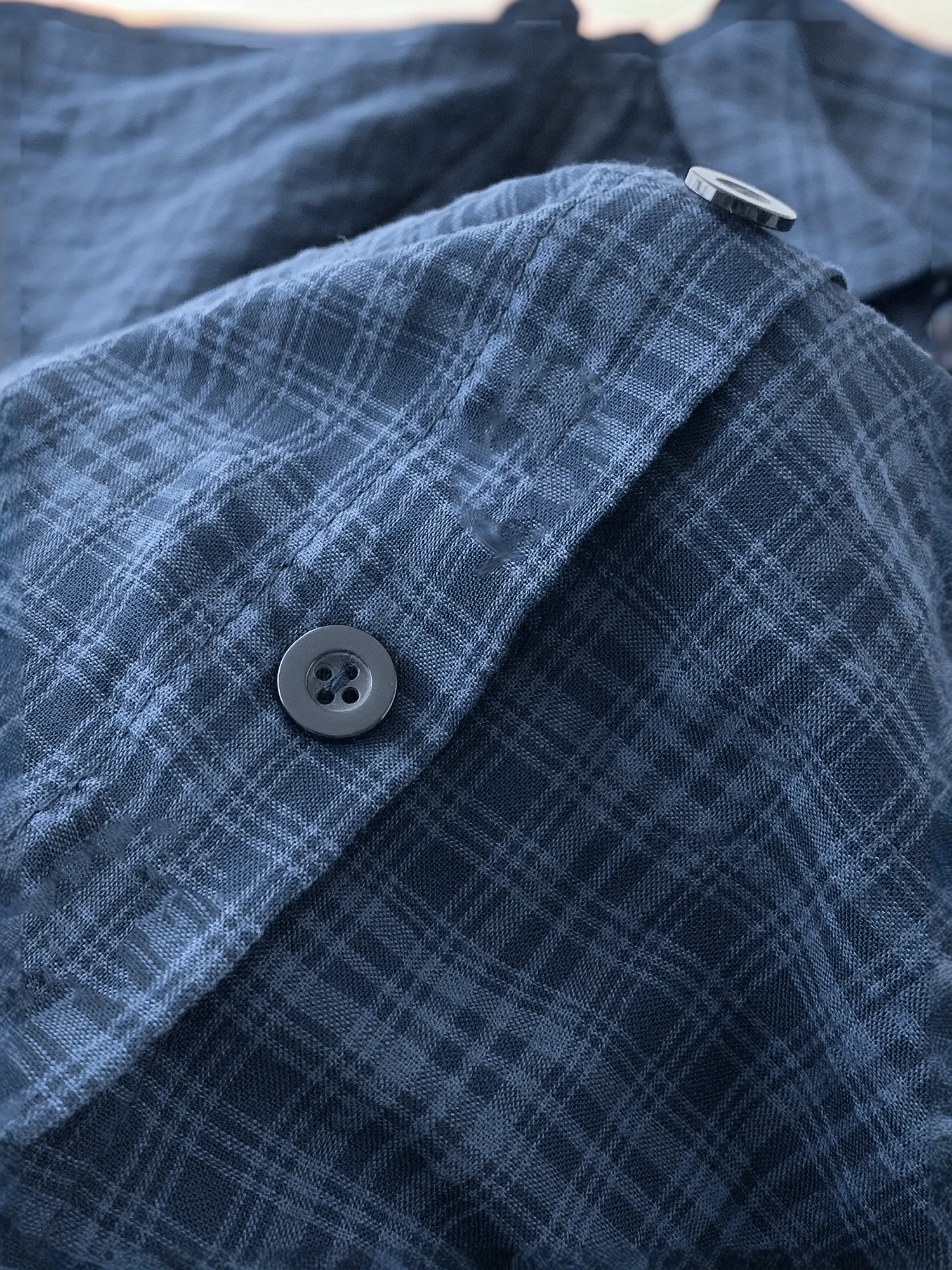 2025 Nuevo top a cuadros para mujer |   Estilo casual y de desplazamiento, puro algodón, solapa, recto con botones, versátil