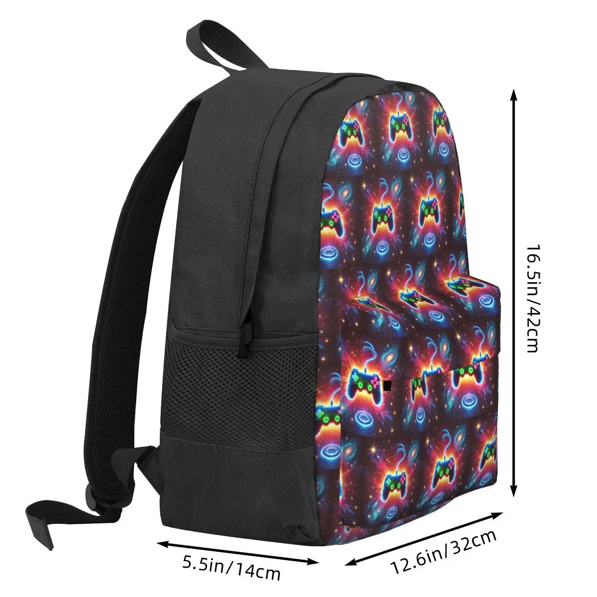Galactic Gamer Backpack Hot Sale Daypack Large Capacity Children BookBag School Bag Shoulder Bags for Men Women