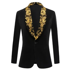 Traje de esmoquin con solapa bordada para hombre, esmoquin de boda para novio, blazer de graduación para hombre, traje de foto de graduación para hombre, esmoquin de fiesta