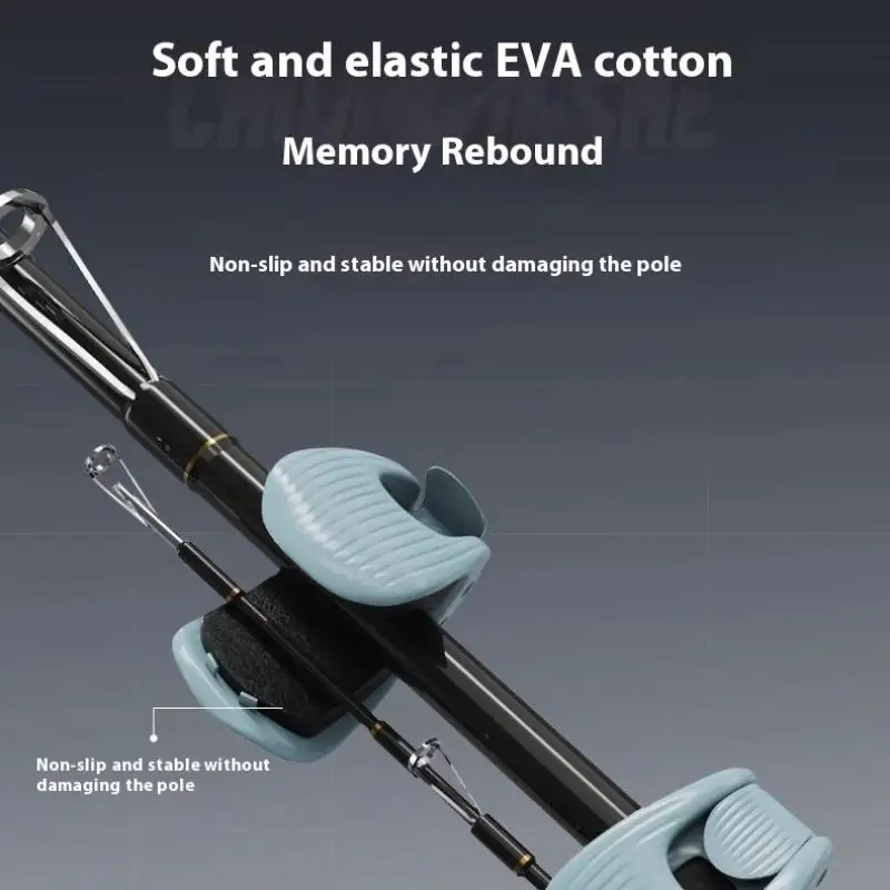 2/4/6 قطعة حامل قضيب الصيد المثبت كليب قصبة صيد خشبية حامل المدمجة تصميم الصيد رود المثبت حامل قضيب الصيد