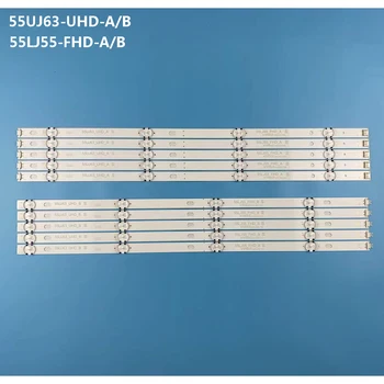 LED-Hintergrundbeleuchtungsstreifen 8 Lampen für LG 55-Zoll-Fernseher Innotek 55UJ63_UHD_A B 55LJ55_FHD 55UJ635V 55UJ634V 55UJ630V 55UK6100 55UJ6307 55LJ5500
