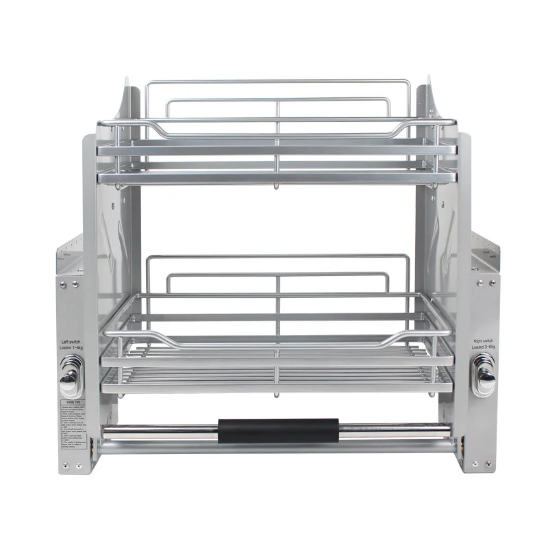 Multifunctional Kitchen Pull-out Drawer Basket Lifting Storage Rack Kitchen Cabinets