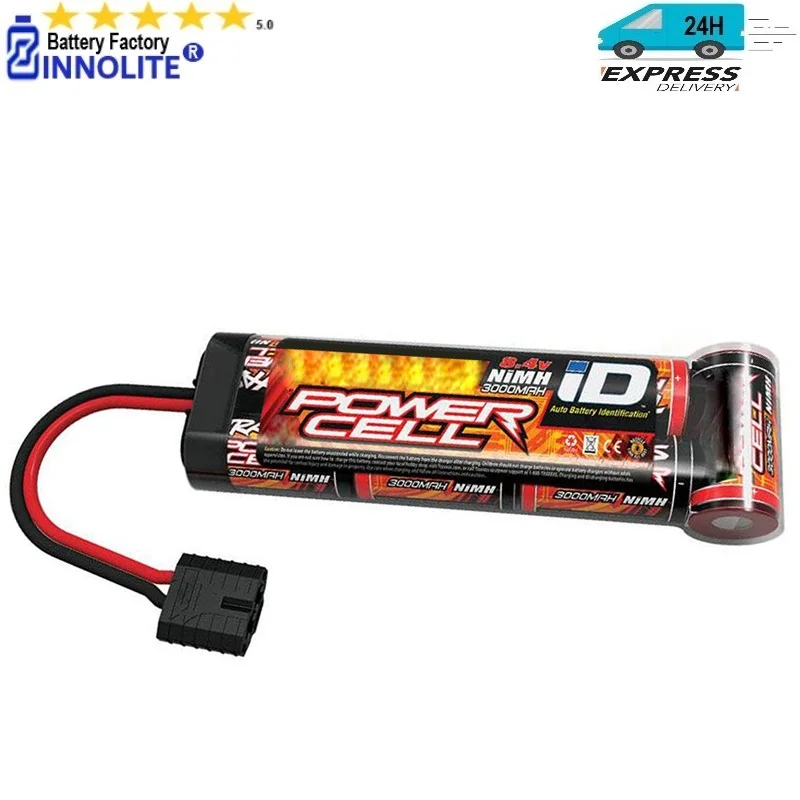 High Capacity 8.4V NiMH 3000mAh 2923X 7-Cell Battery Fits all kinds of RC cars, trucks, and boats