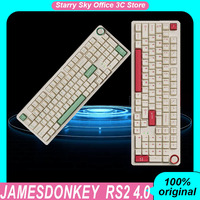 Jamesdonkey  Rs2 4.0 Mechanical Keyboard Wireless Tri Mode Multi Functional Knob Gasket Pro Structure Hot Plug Rgb Game Keyboard