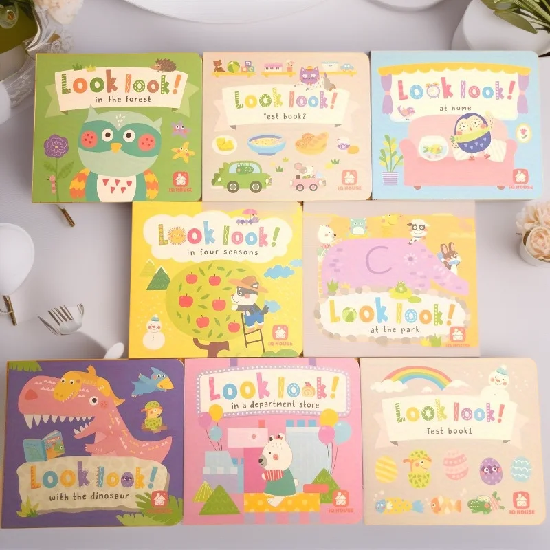 Englisches Bilderbuch für Kinder „Look“-Look, 8er-Set mit Eltern-Kind-Interaktion