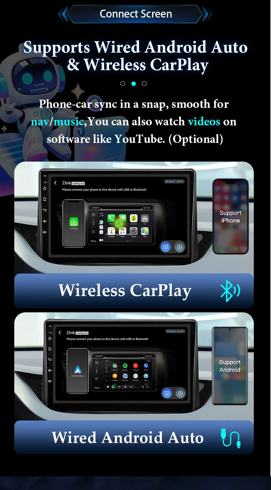 Android 16 Auto Für Chevrolet Tahoe Suburban GMC Yukon 2014 - 2021 Kabelloses CarPlay Autoradio Multimedia Stereo GPS DVD Kein 2 Din – Detail 5