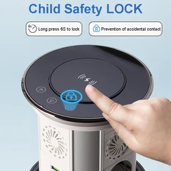 IL/KR/JP/EU/US/BR/AU Pop Electric Lifting Sockets Hidden Tabletop Motorized Retractable Outlet USB+C Wireless Charging Standard