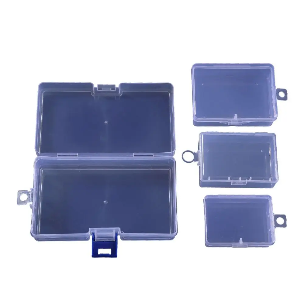 Plastic Transparent Storage Box Hot Square Transparent Jewelry Beads Container 10 Sizes Sundries Organizer Packing Boxes