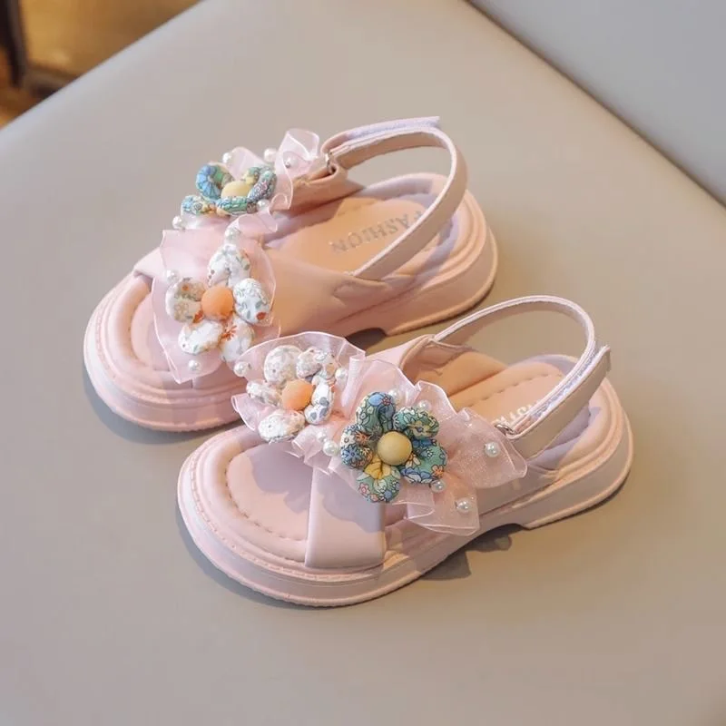 

Children's Sandals Summer New Girl's Sandals Flower Girl Princess Shoe Fashion Girl Shoe Anti slip Child Shoes босоніжки дитячі