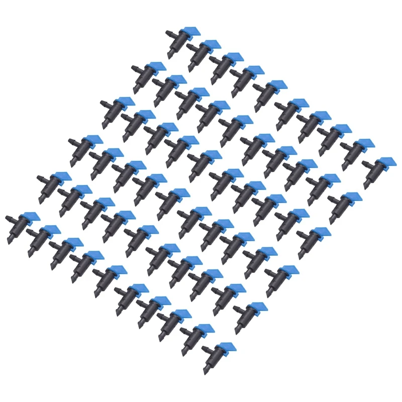 

300 Pieces Irrigation Drip Emitter Garden Flag Irrigation Dripper, Trees And Shrubs (Blue Black,2GPH)