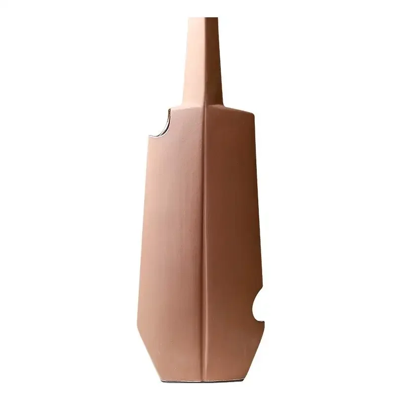 

Handmade Ceramic Vase Hollow Out Hole Golden Ball Flower Arrangement Hydroponics Home Decoration Accessories